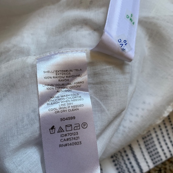 LOFT White and Black Striped Midi Dress - Picture 8 of 8